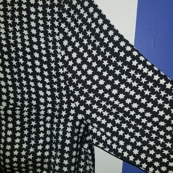 Forever 21 Black w/ White Stars Button-Up. - Picture 3 of 5